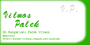 vilmos palek business card